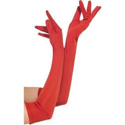 Smiffys Gloves Red Long 52cm/20.5 inches