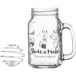 Kilner Shake & Make Glass Jar with Straw 54cl