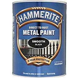 Hammerite Direct to Rust Smooth Finish Metal Paint Black 5L