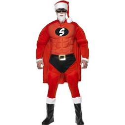 Smiffys Super Fit Santa Costume Red