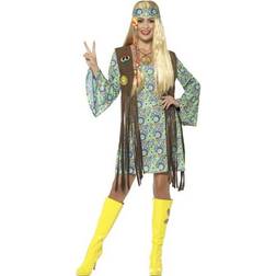 Smiffys 60's Hippie Chick Costume with Dress