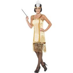 Smiffys Charleston Flapper Costume Gold