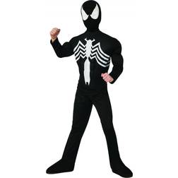 Rubies Black Deluxe Muscle Chest Kids Spiderman Costume