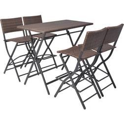 vidaXL 42875 Patio Dining Set, 1 Table incl. 4 Chairs