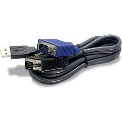 Trendnet USB A - 2xVGA 1.8m