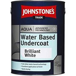Johnstone's Trade Aqua Water Based Undercoat Wood Paint, Metal Paint Brilliant White 1L