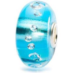 Trollbeads Ice Bead Charm - Silver/Blue/Transparent