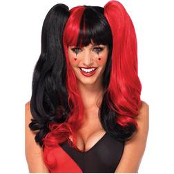 Leg Avenue Harlequin Wig Black/Red