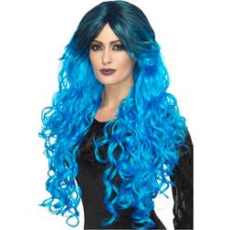 Smiffys Gothic Glamour Wig Electric Blue