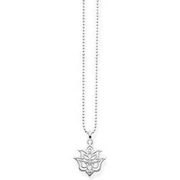 Thomas Sabo Lotus Flower Ornament Necklace - Silver/Diamond