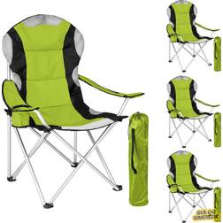 tectake 4 Padded Camping Chairs