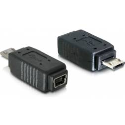 DeLock Micro USB B - Mini USB B Adapter M-F