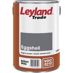 Leyland Trade Eggshell Wood Paint, Metal Paint Brilliant White 2.5L