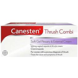 Canesten Thrush Combi Soft Gel Pessary & External Capsule, Cream