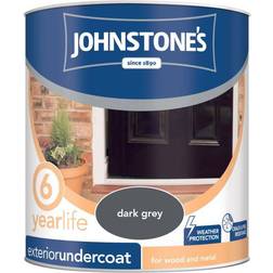 Johnstones Weatherguard Exterior Undercoat Metal Paint, Wood Paint Grey 2.5L