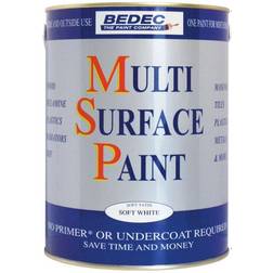 Bedec Multi Surface Wood Paint, Metal Paint Soft White 2.5L