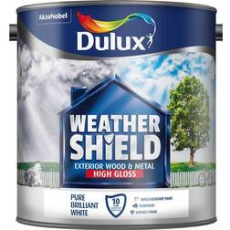 Dulux Weathershield Exterior Metal Paint, Wood Paint White 2.5L
