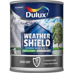Dulux Weathershield Quick Dry Undercoat Exterior Wood Paint Grey 0.75L