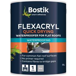 Bostik Flexacryl Quick Drying Roof Paint Grey 5L