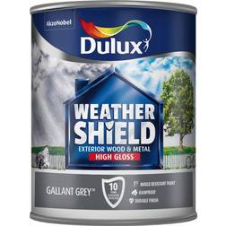 Dulux Weathershield Exterior Metal Paint, Wood Paint Grey 0.75L