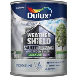 Dulux Weathershield Multisurface Wood Paint, Metal Paint Smooth Flint,Warm Graphite 0.75L