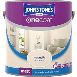 Johnstones One Coat Matt Ceiling Paint, Wall Paint Magnolia 2.5L