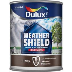 Dulux Weathershield Exterior Metal Paint, Wood Paint Brown 0.75L