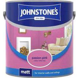 Johnstones Matt Wall Paint, Ceiling Paint Passion Pink 2.5L