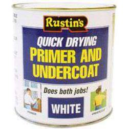 Rustins Quick Dry Primer & Undercoat Wood Paint Grey 1L