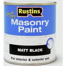 Rustins Quick Dry Masonry Concrete Paint Black 0.5L