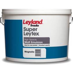 Leyland Trade Super Leytex Matt Wall Paint, Ceiling Paint Magnolia 15L