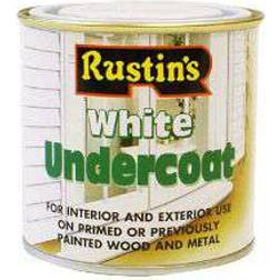 Rustins Undercoat Wood Paint, Metal Paint White 0.25L