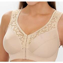 Miss Mary Cotton Lace Non-Wired Front-Closure Bra - Skin