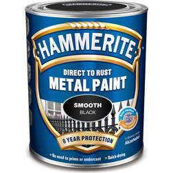 Hammerite Direct to Rust Smooth Effect Metal Paint Black 0.25L