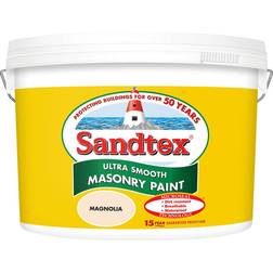 Sandtex Ultra Smooth Masonry Concrete Paint Magnolia 10L