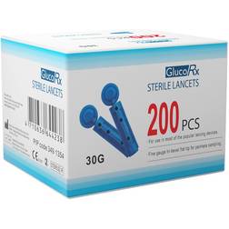 GlucoRx Sterile Lancets 30G 200-pack