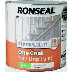 Ronseal Stays White One Coat Non Drip Wood Paint White 2.5L