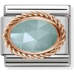 Nomination Composable Classic Link with Charm - Silver/Rose Gold/Green