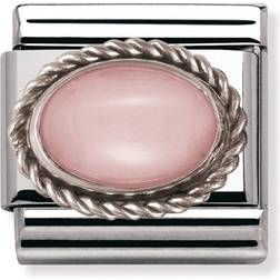 Nomination Composable Classic Link with Oval Charm - Silver/Gold/Pink