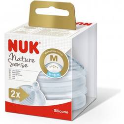 Nuk Nature Sense Silicone M Teats 6-18m 2-pack