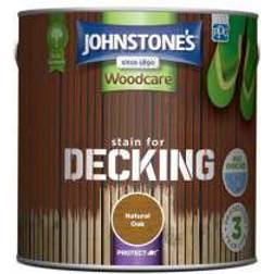 Johnstones Woodcare Decking Woodstain Oak 2.5L