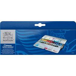 Winsor & Newton Cotman Water Colours Metal Sketchers Box 24 Half Pans