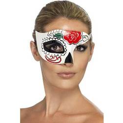 Smiffys Day of the Dead Half Eye Mask