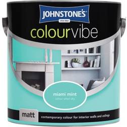 Johnstones Colour Vibe Ceiling Paint, Wall Paint Miami Mint 2.5L