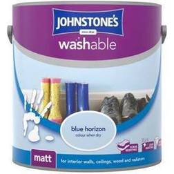 Johnstones Washable Matt Ceiling Paint, Wall Paint Blue 2.5L