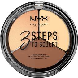 NYX 3 Steps to Sculpt Face Sculpting Palette Light