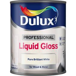 Dulux Professional Liquid Gloss Wood Paint, Metal Paint White 0.75L