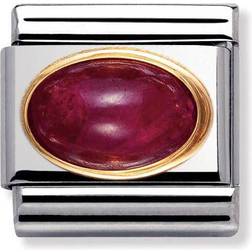 Nomination Composable Classic Link July Birthstone Charm - Silver/Gold/Ruby