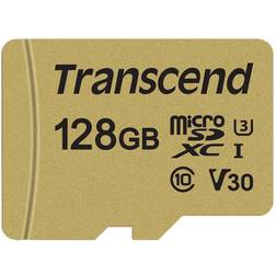 Transcend 500S microSDXC Class 10 UHS-I U3 V30 95/60MB/s 128GB +Adapter