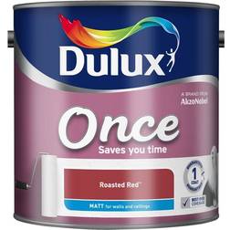 Dulux Once Matt Ceiling Paint, Wall Paint Roasted Red 2.5L